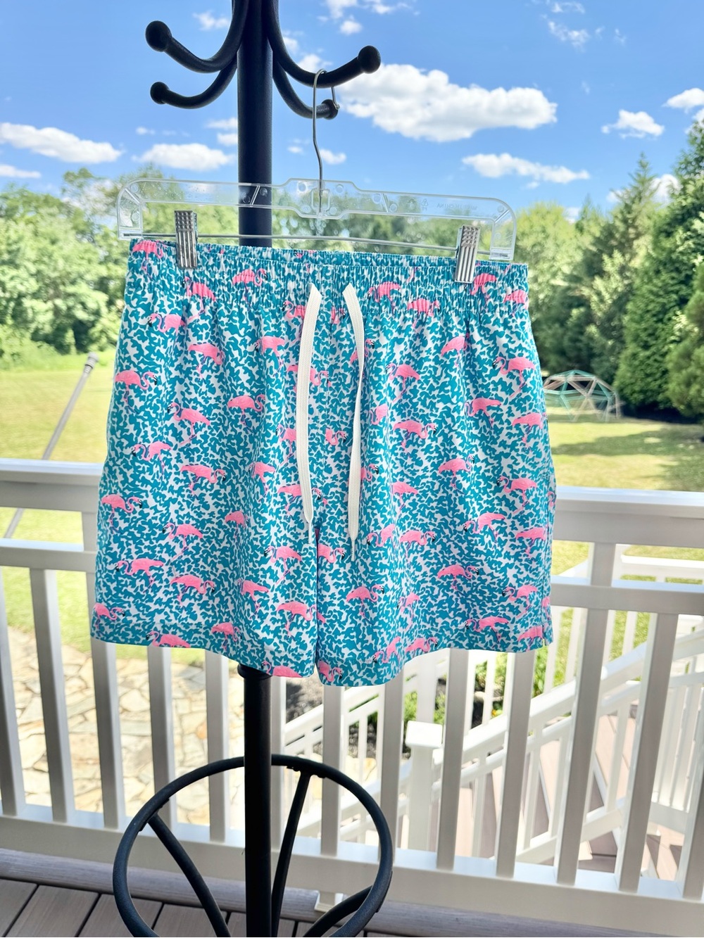 Chubbies Flamingo Swim Trunks Men’s Medium 5.5” Inseam Pink Blue